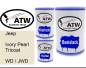 Preview: Jeep, Ivory Pearl Tricoat, WD / JWD: 500ml Lackdose + 500ml Klarlack + 250ml Härter - Set, von ATW Autoteile West.
